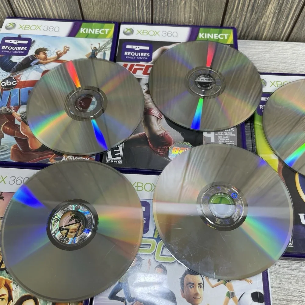 Xbox 360 Kinect Bundle Lot Of 5 Video Games Tested Working
